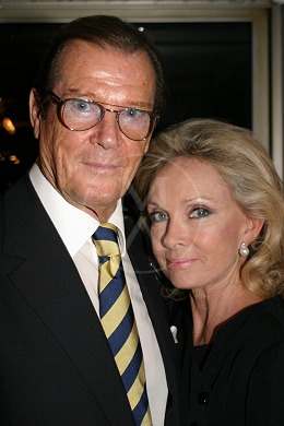 Roger Moore and wife photo by Mark Mawston