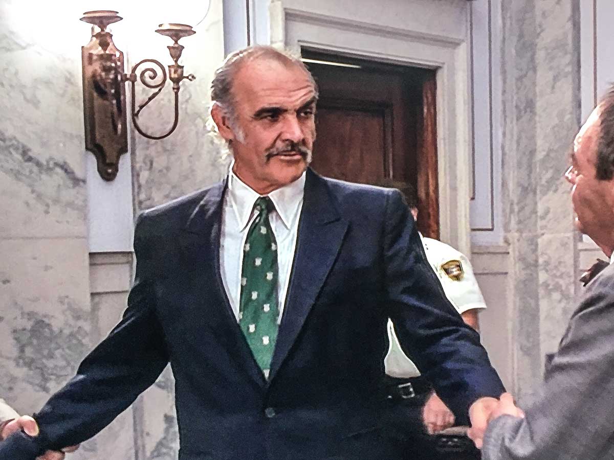 sean connery blue suit green tie