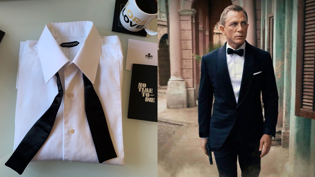 Daniel Craig Tom Ford Dress Shirt No Time to Die flatlay