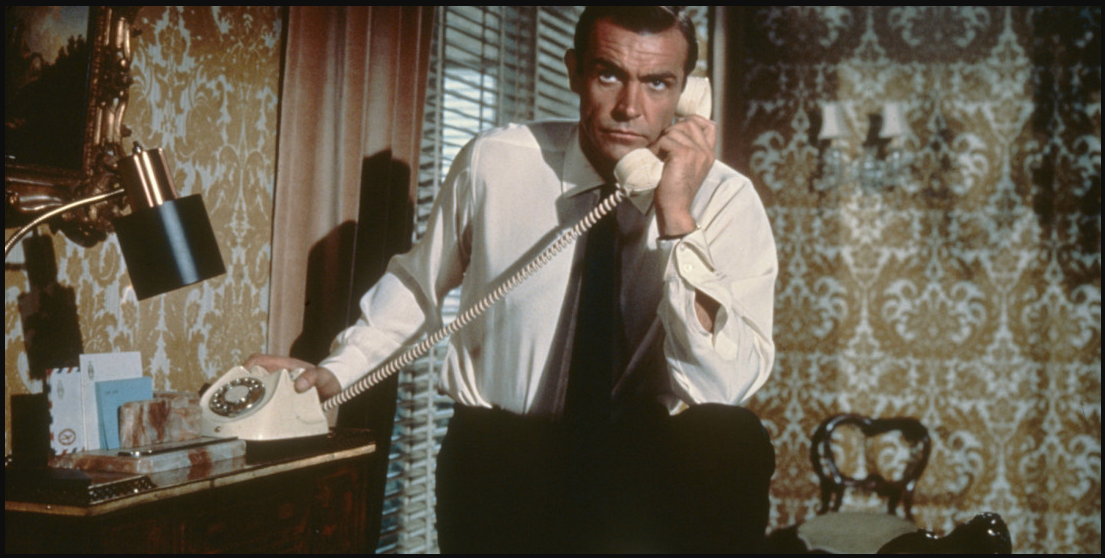 Sean Connery on the phone 