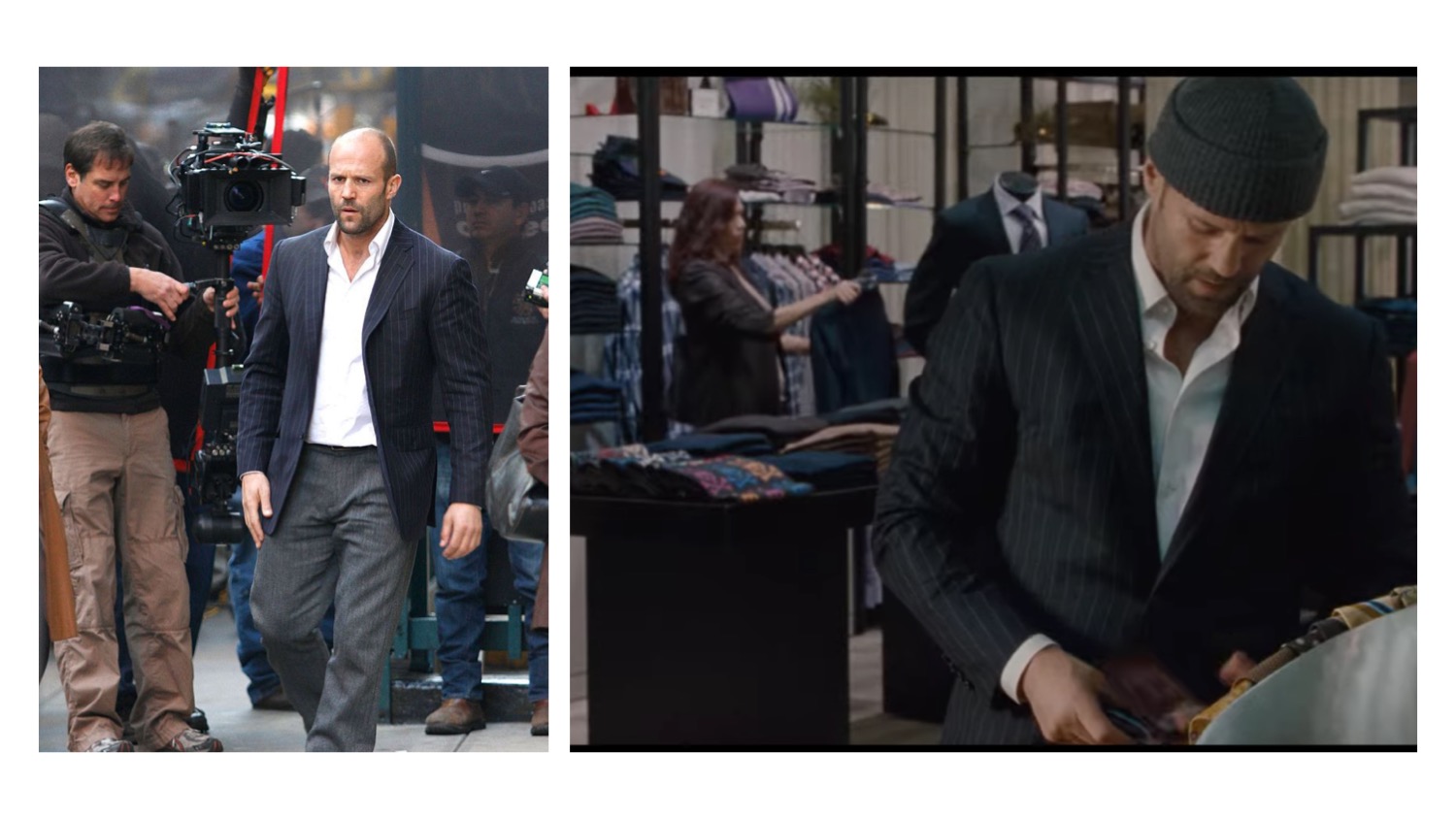 Pinstripe Suit Jacket Jason Statham style template