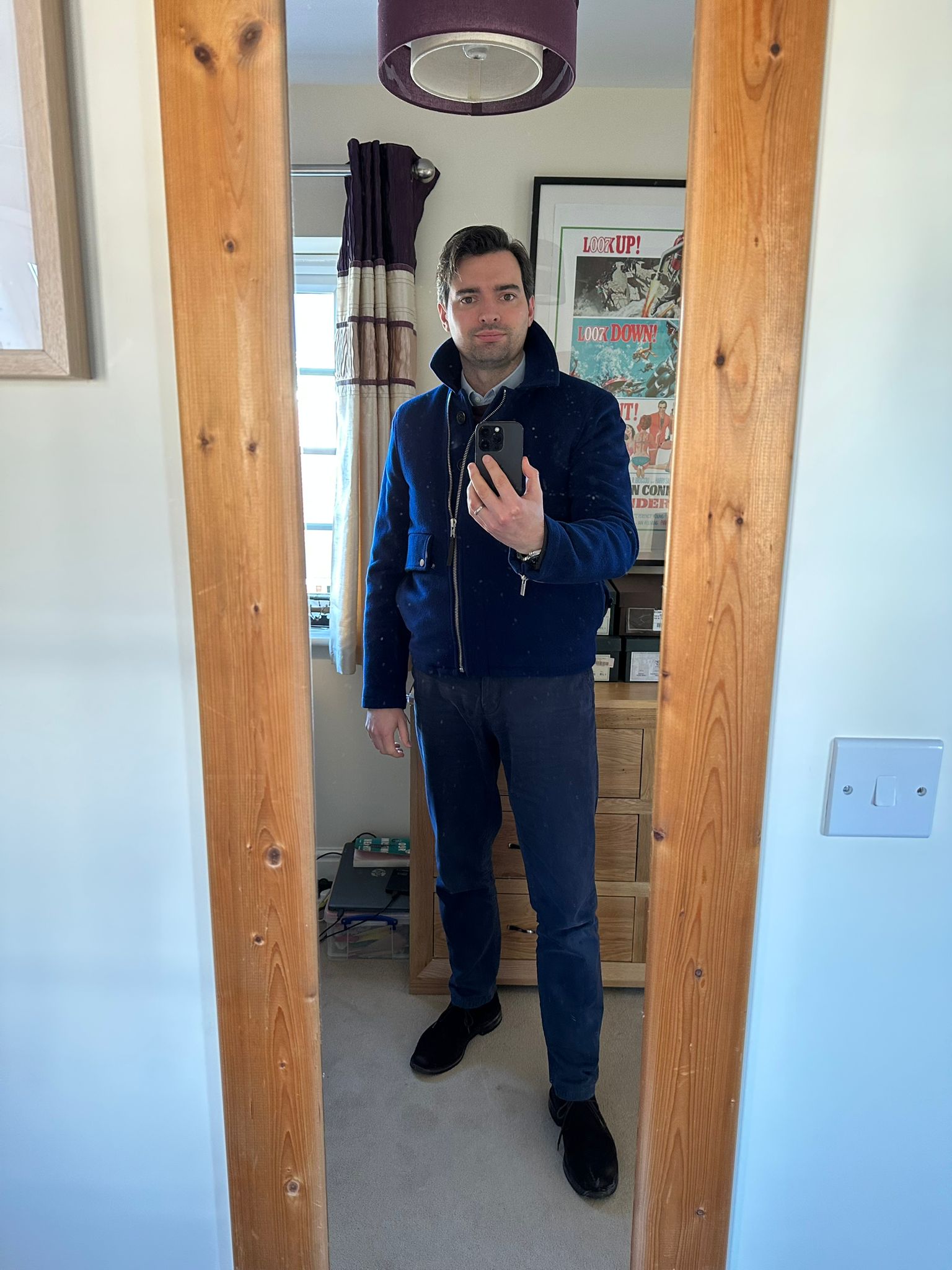 Jacket from Spectre selfie