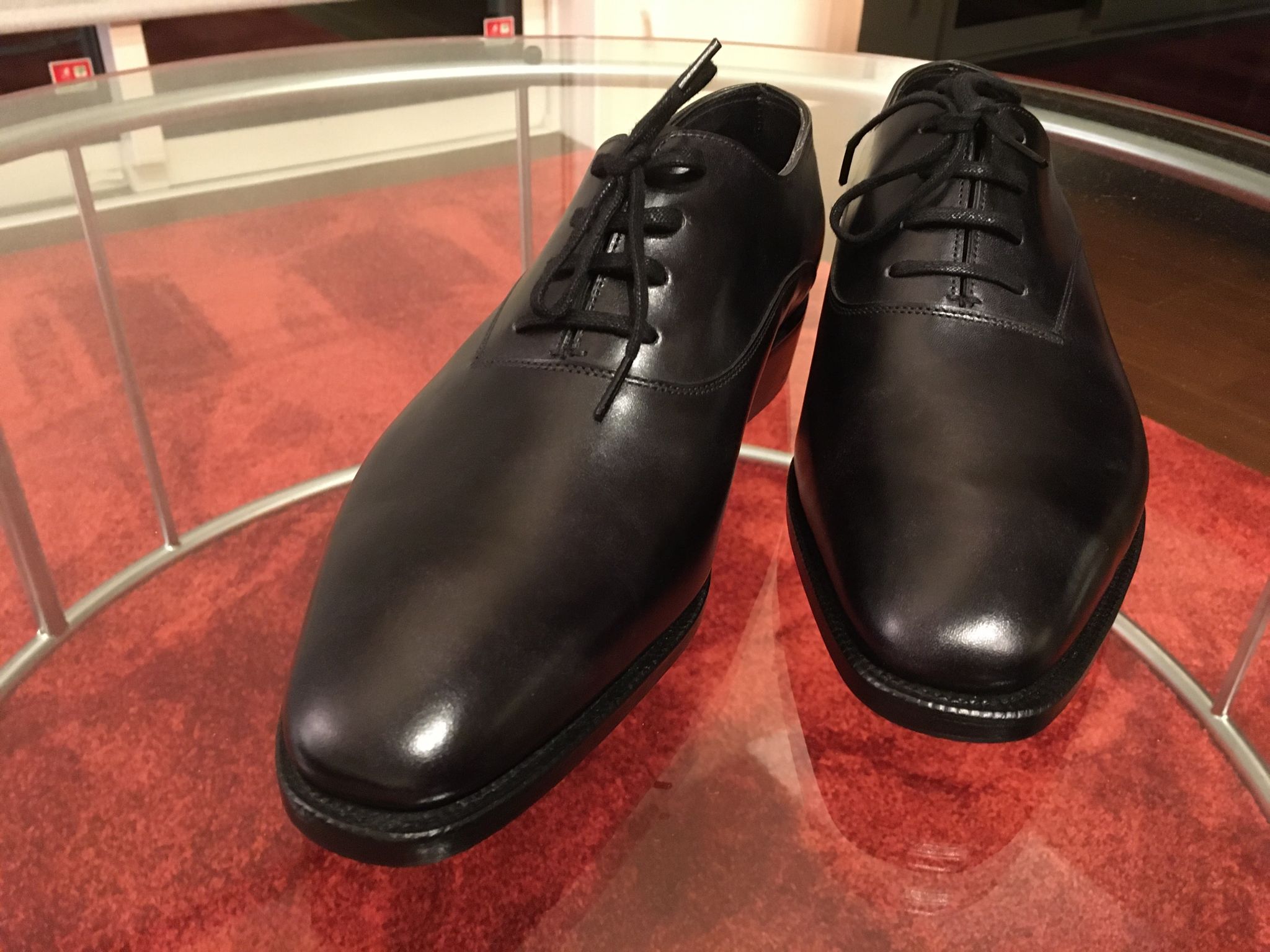 John Lobb black leather shoes