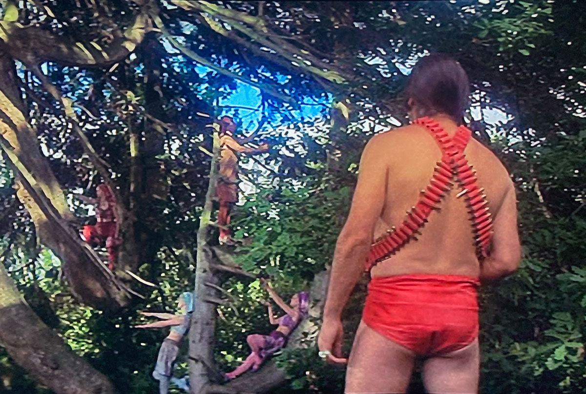 Zardoz - Zed's Red Leather Loin Cloth and Canvas Bandoliers